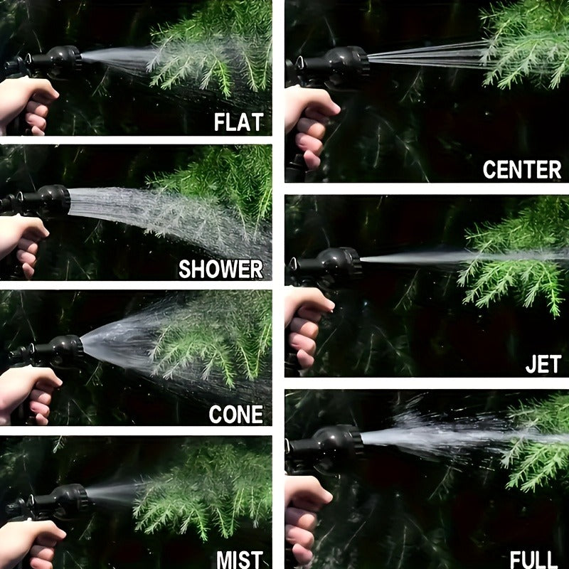High-Pressure Expandable Garden Hose with 7 Spray Modes