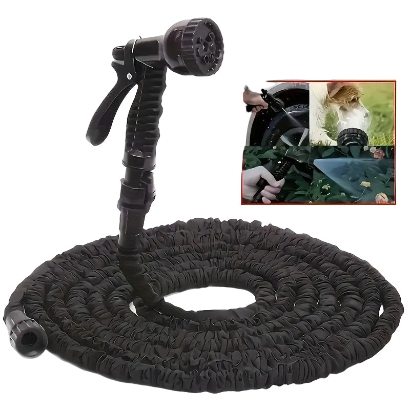 High-Pressure Expandable Garden Hose with 7 Spray Modes
