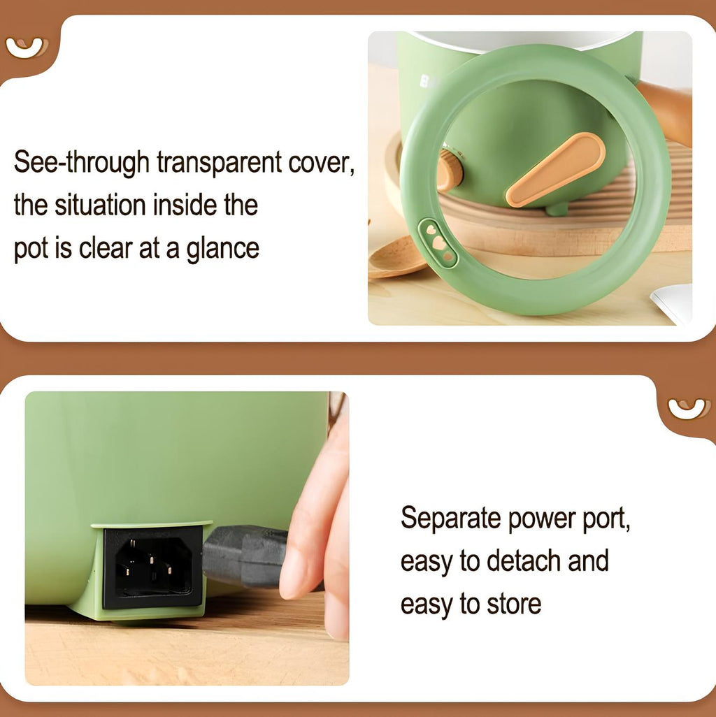 Električni lonac za kuhanje riže s nelepljivim premazom, mini lonac za kuhanje, 220V/110V