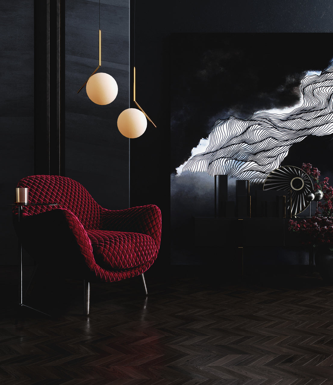 Equilibrium Pendant Light — Balanced Suspension Frame