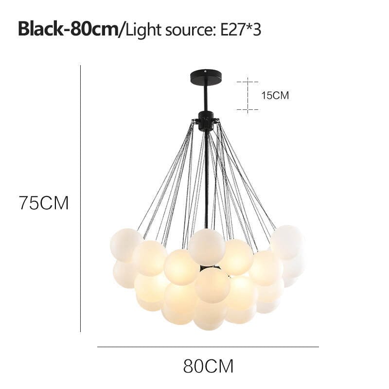 Lunera Frosted Globe Chandelier | Orntli