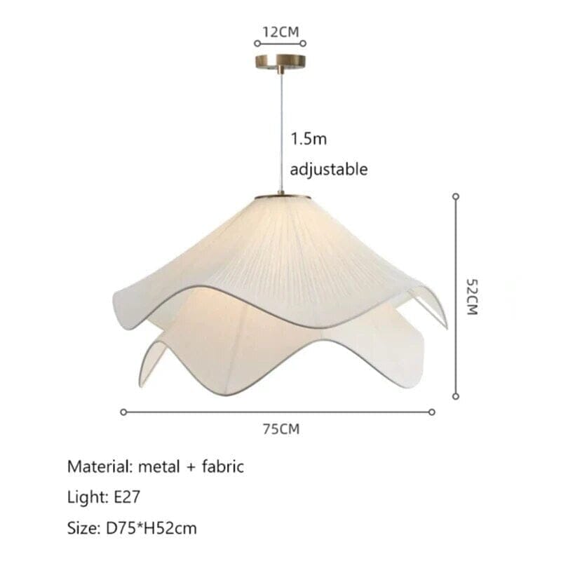 フレンチファブリックフラワーシャンデリア