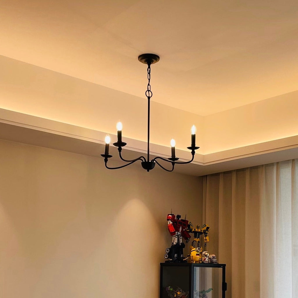 Orix Metal Chandelier — Retro Vintage Candle Design