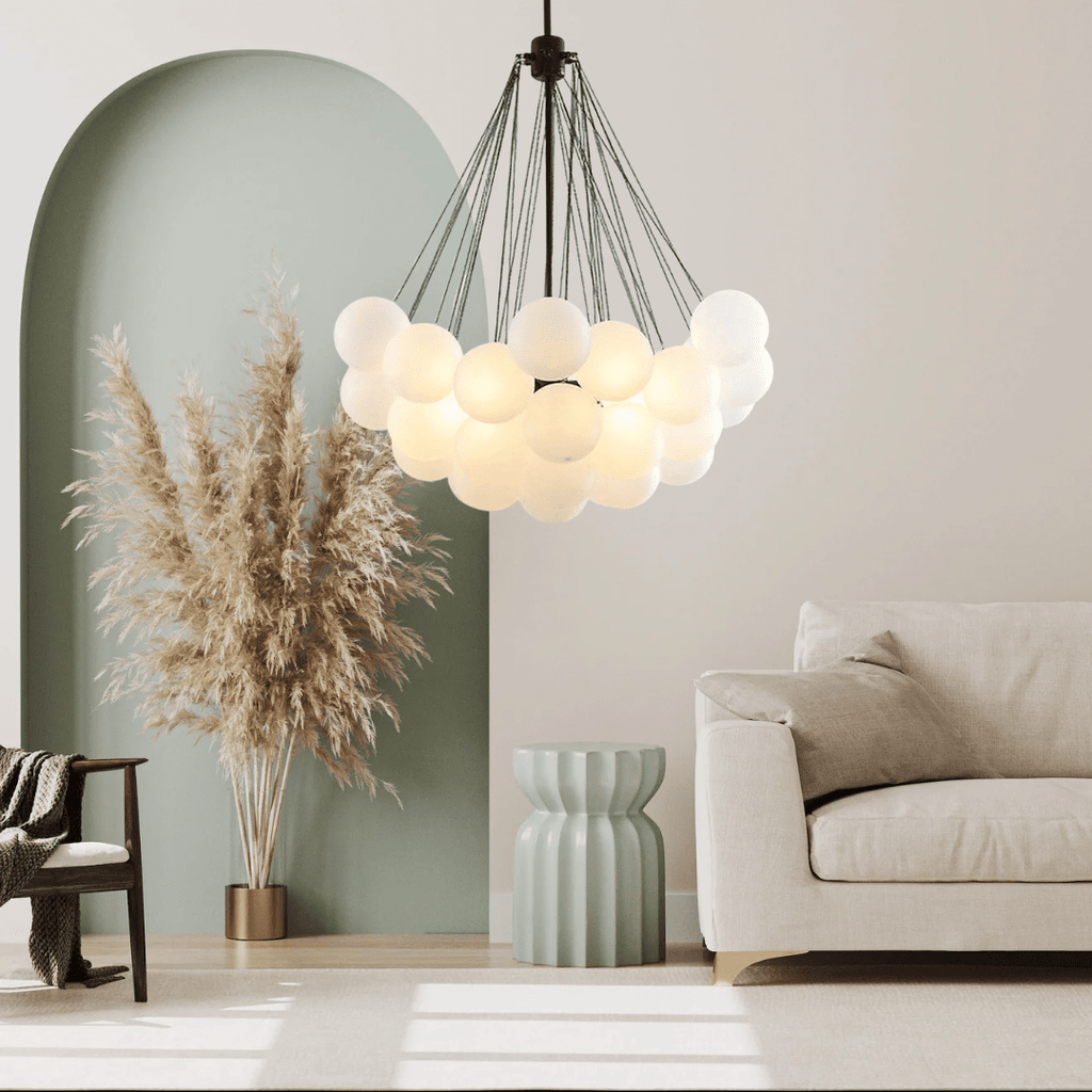 Lunera Frosted Globe Chandelier | Orntli