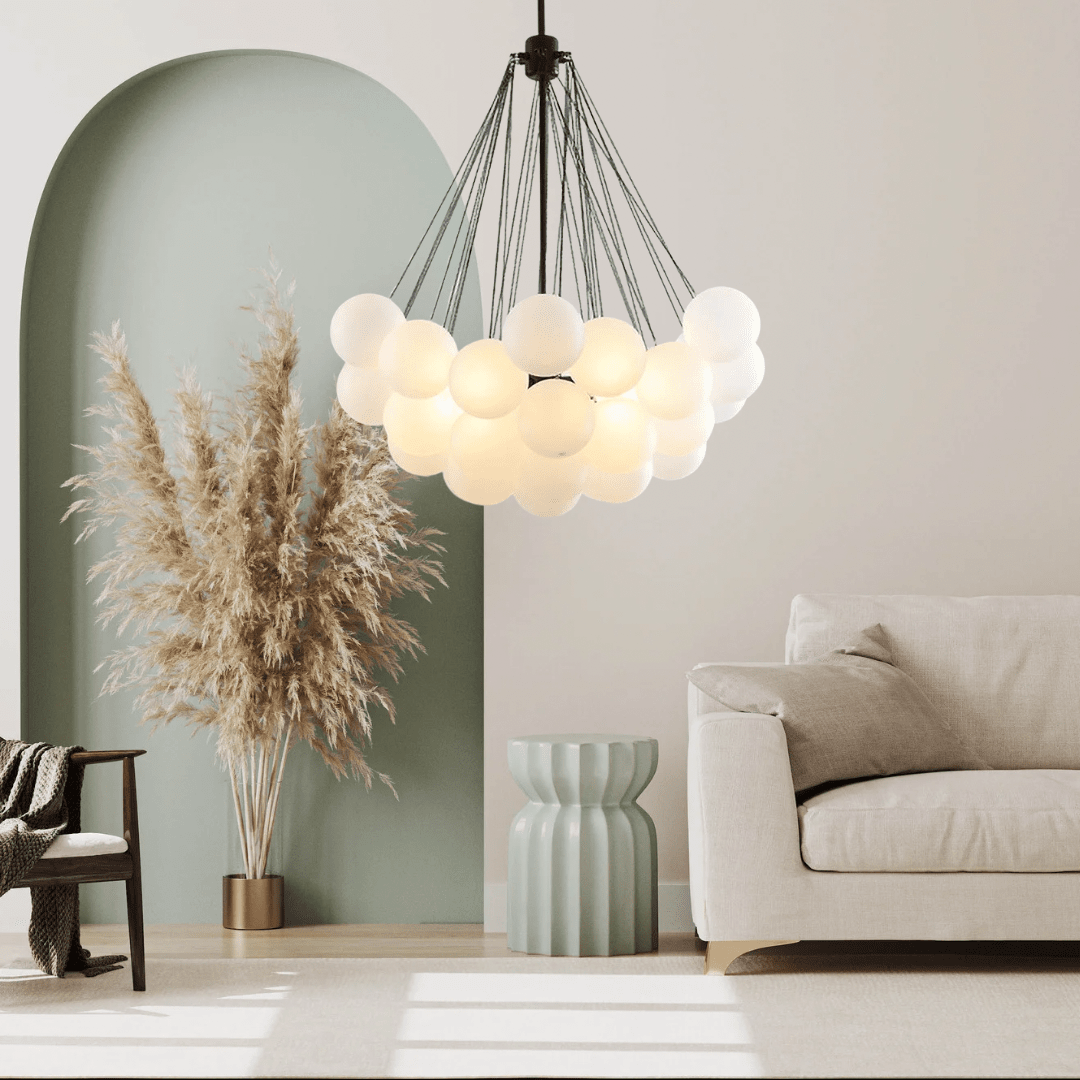 Lunera Frosted Globe Chandelier | Orntli