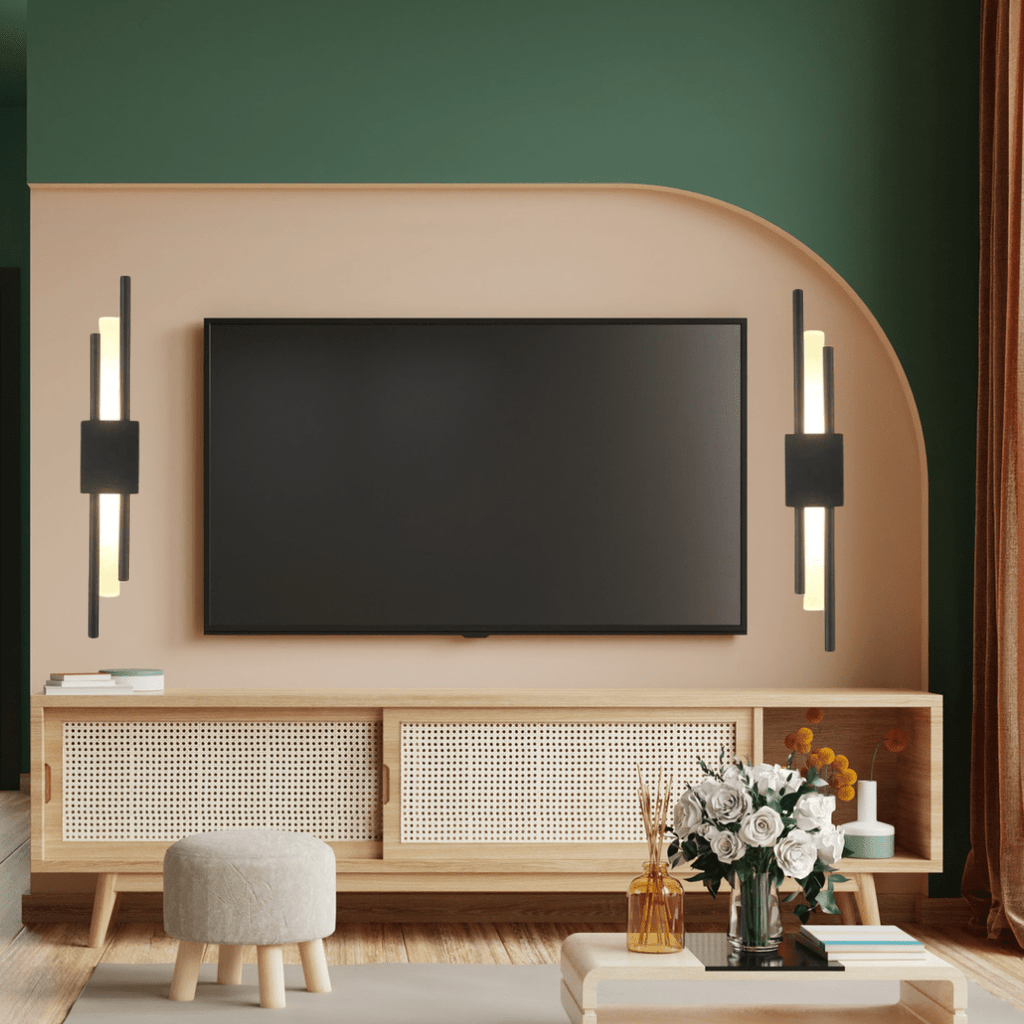 مصباح لارا المزدوج الأسود