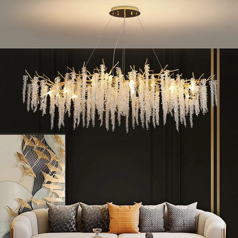 Lustre en verre à branches Vrimlo