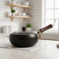 ForgeNest Cast Iron Cooking Pot Handcrafted for Even Heat at Home