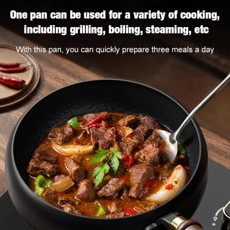 ForgeNest Cast Iron Cooking Pot Handcrafted for Even Heat at Home