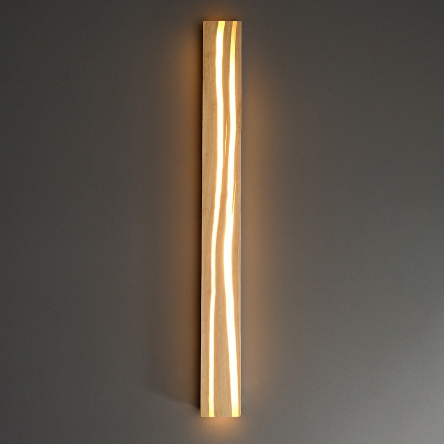 Kiyoma Solid Wood Modern Japanese Slim LED Wall Lamp
