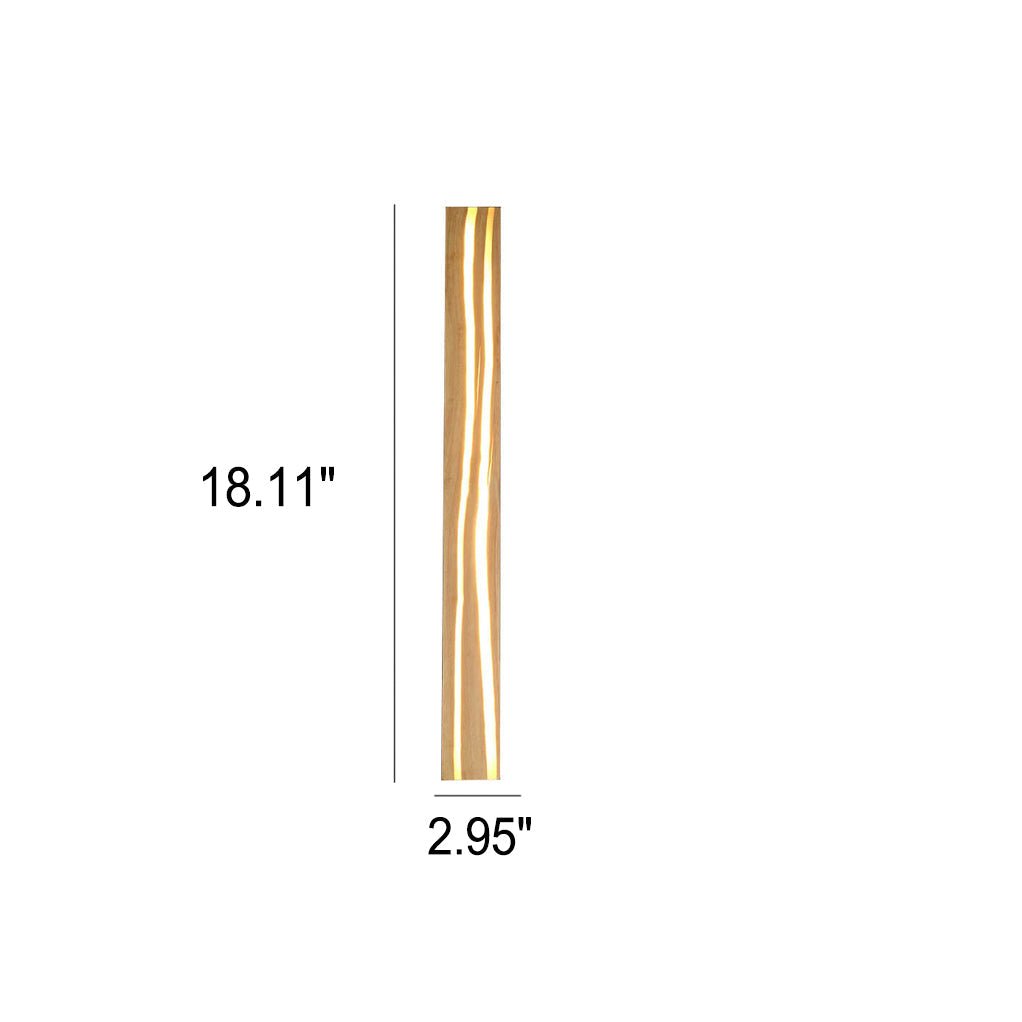 Kiyoma Solid Wood Modern Japanese Slim LED Wall Lamp