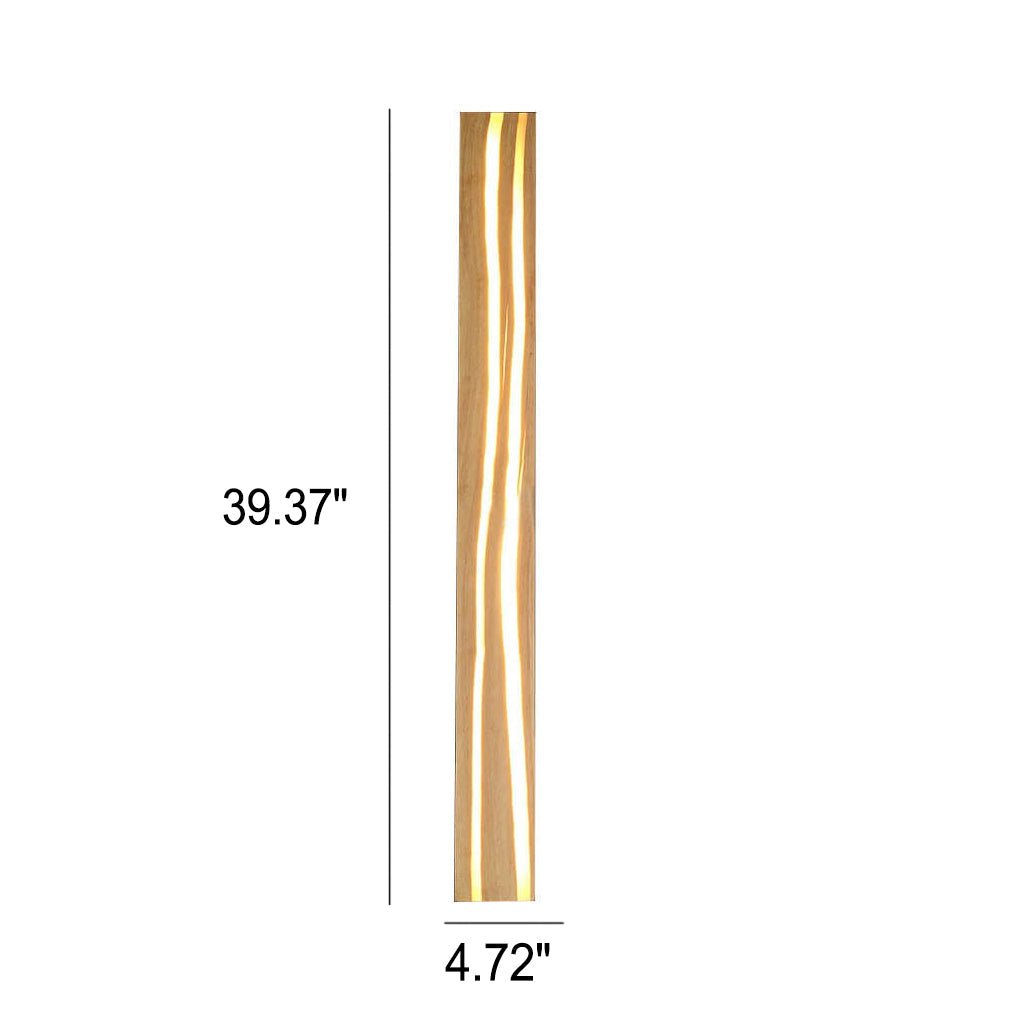 Kiyoma Solid Wood Modern Japanese Slim LED Wall Lamp