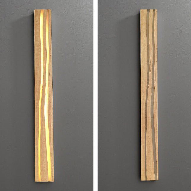 Kiyoma Solid Wood Modern Japanese Slim LED Wall Lamp
