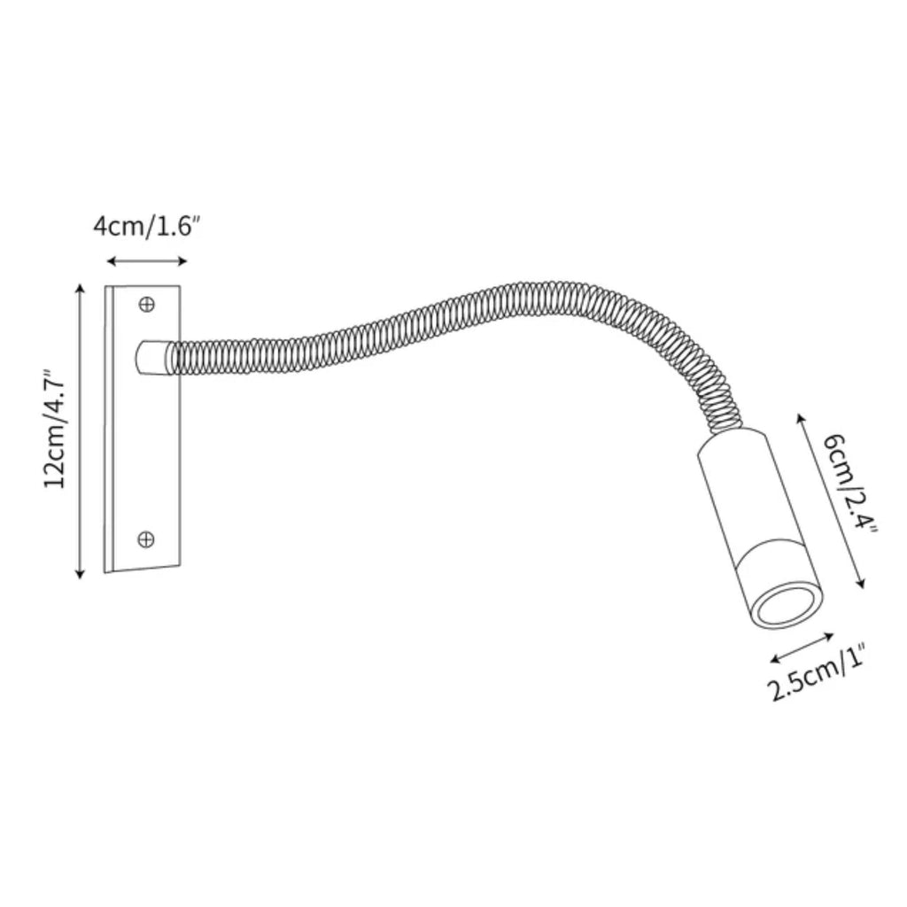Flexible Wall Light - Minimalist Reading Lamp for Bedroom & Reading Nook