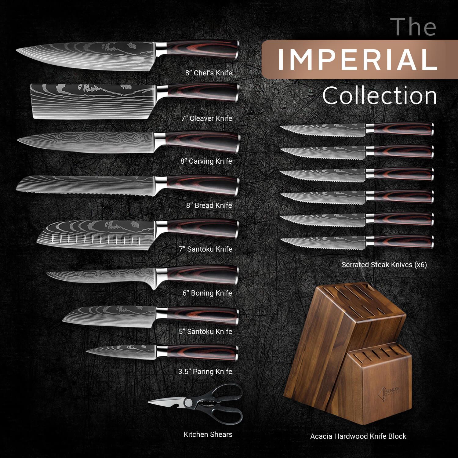 Set Blok Pisau Jepun 16-Keping "Imperial"