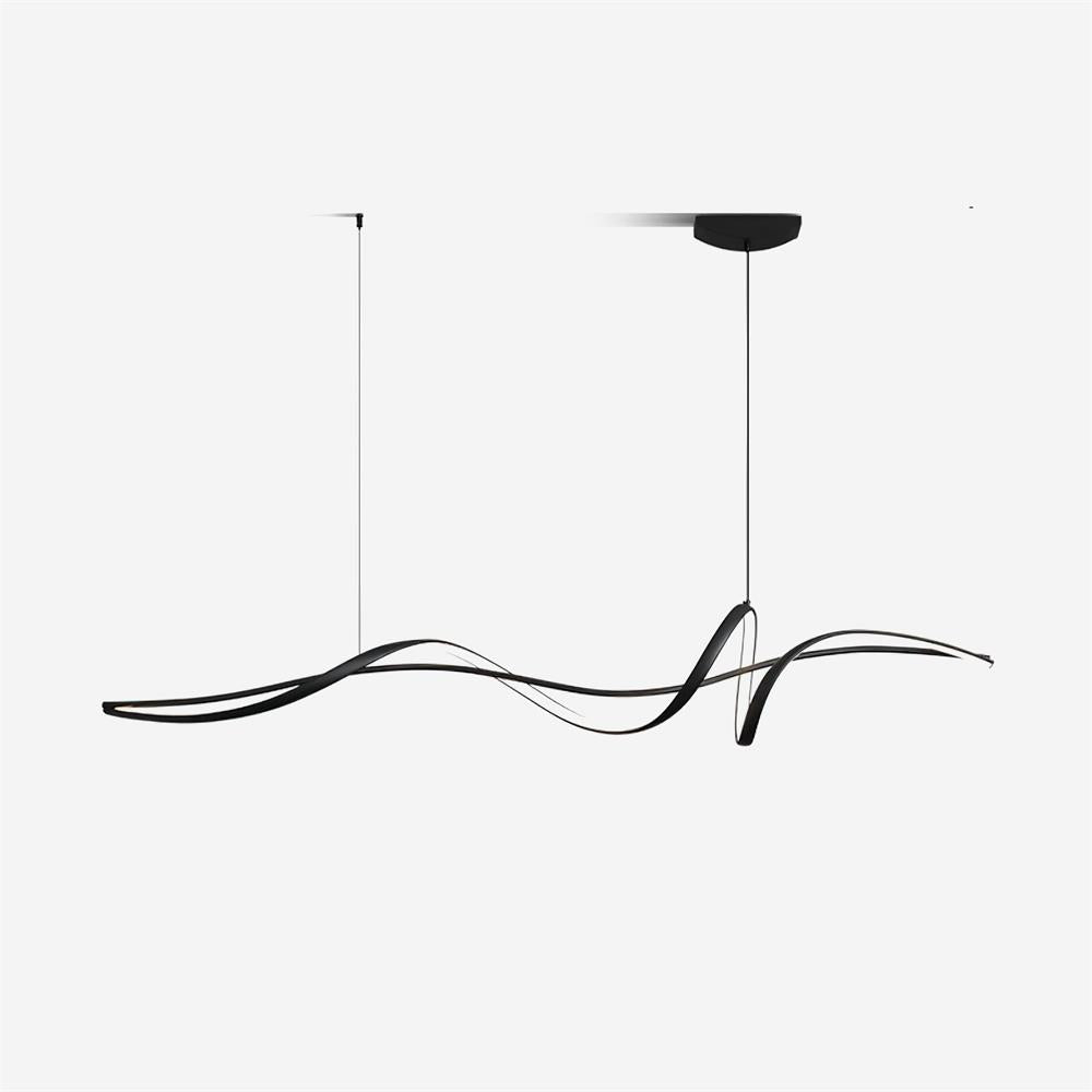 Aveline Modern Black LED Wave Pendant Light - Neutralighting