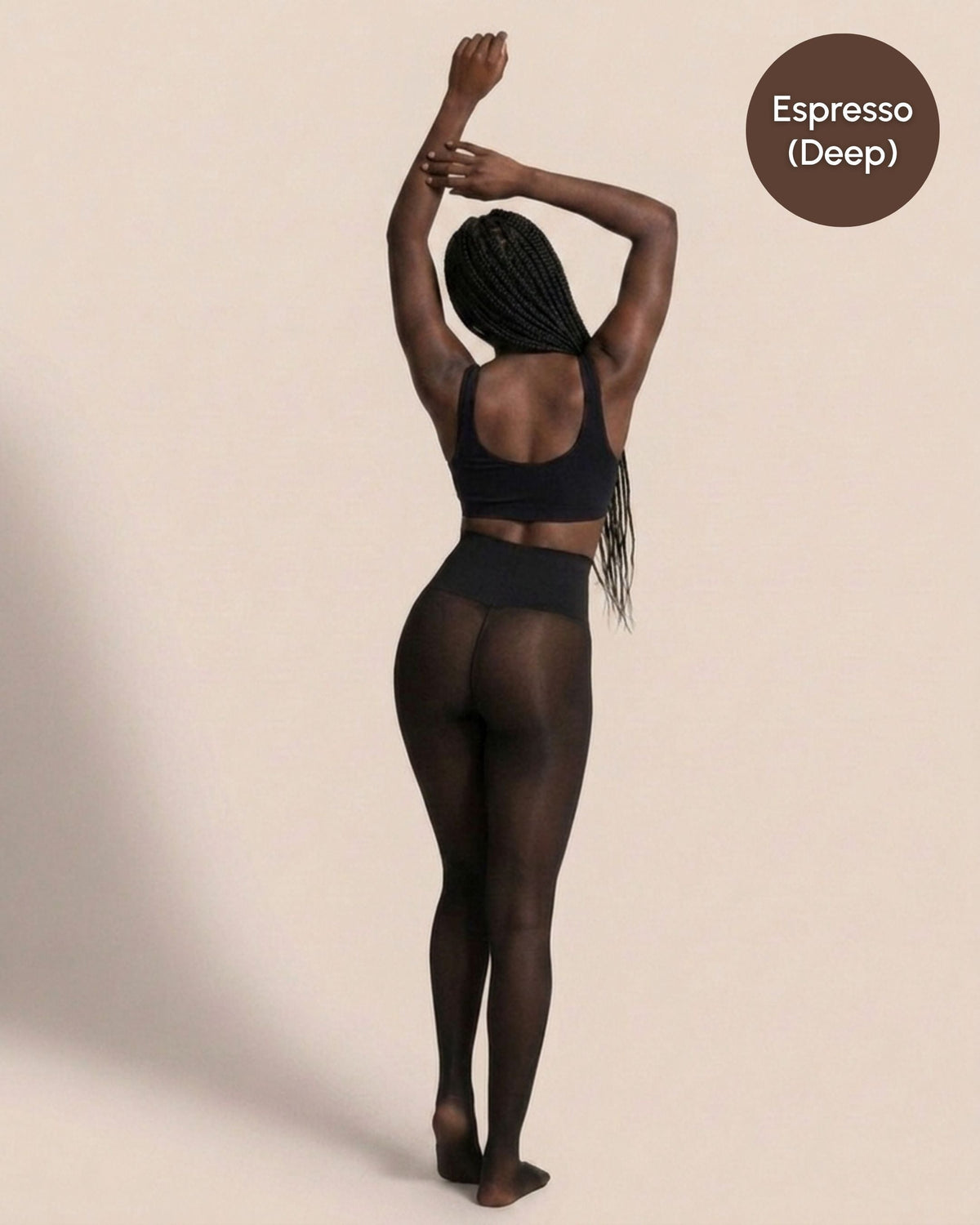 Collants transparents doublés de polaire – Thermiques, bande gainante taille haute, 4 teintes