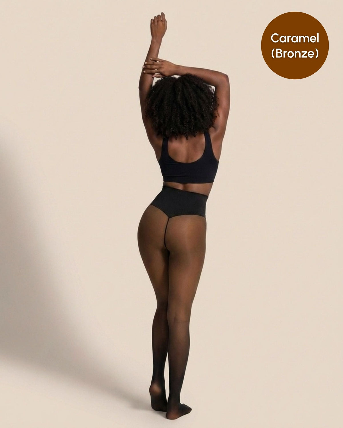 Collants transparents doublés de polaire – Thermiques, bande gainante taille haute, 4 teintes