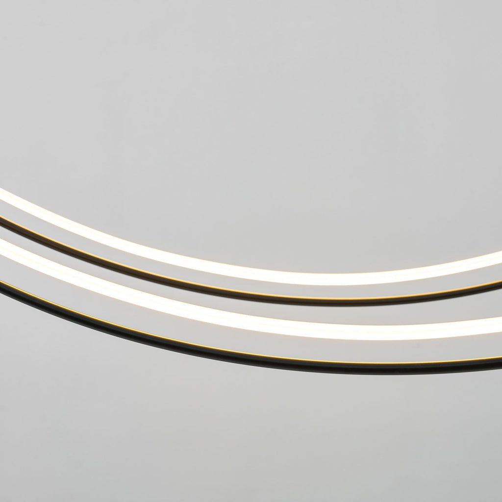 Lampada a sospensione al neon doppia sfalsata — illuminazione integrata da 3000 K