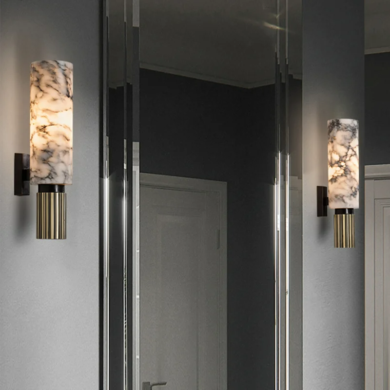 Applique da parete in marmo Aurelia per interni domestici classici