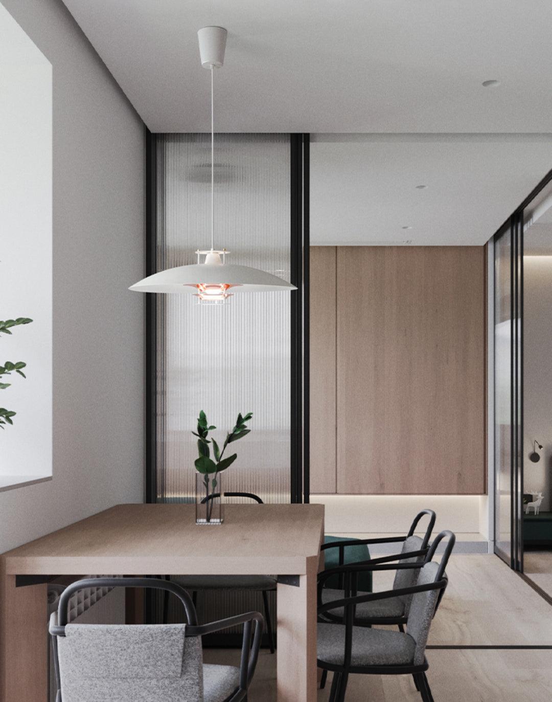 Zenith moderne Pendelleuchte aus Aluminium – E26/E27-Fassung
