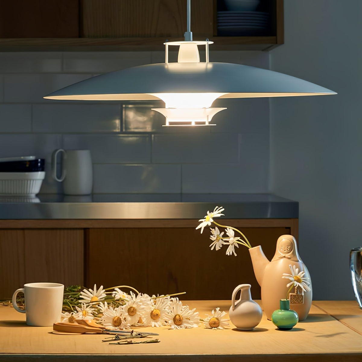 Zenith moderne Pendelleuchte aus Aluminium – E26/E27-Fassung