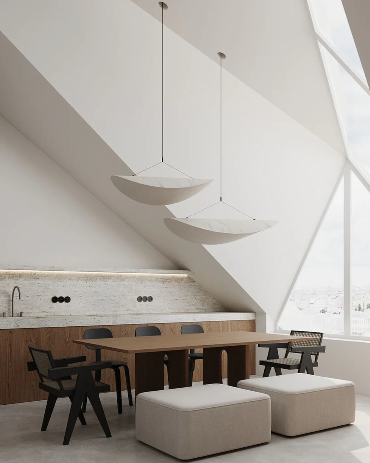 Miyu | Japandi viseća svjetiljka na plutajućem dizajnu | Orntli