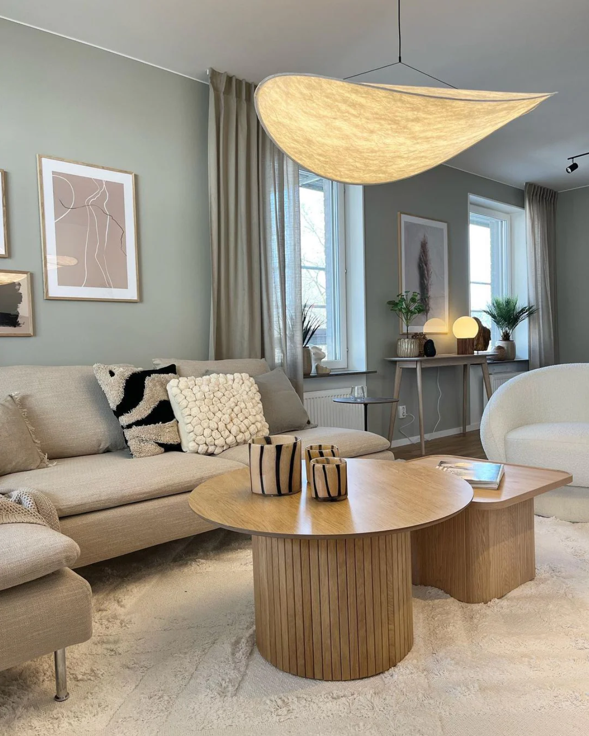 Miyu | Japandi viseća svjetiljka na plutajućem dizajnu | Orntli