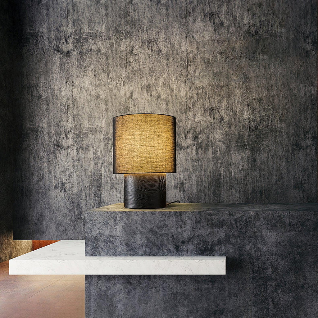 Terra Wabi-Sabi fa asztali lámpa — szabályozható E26 foglalat, zsinórkapcsoló