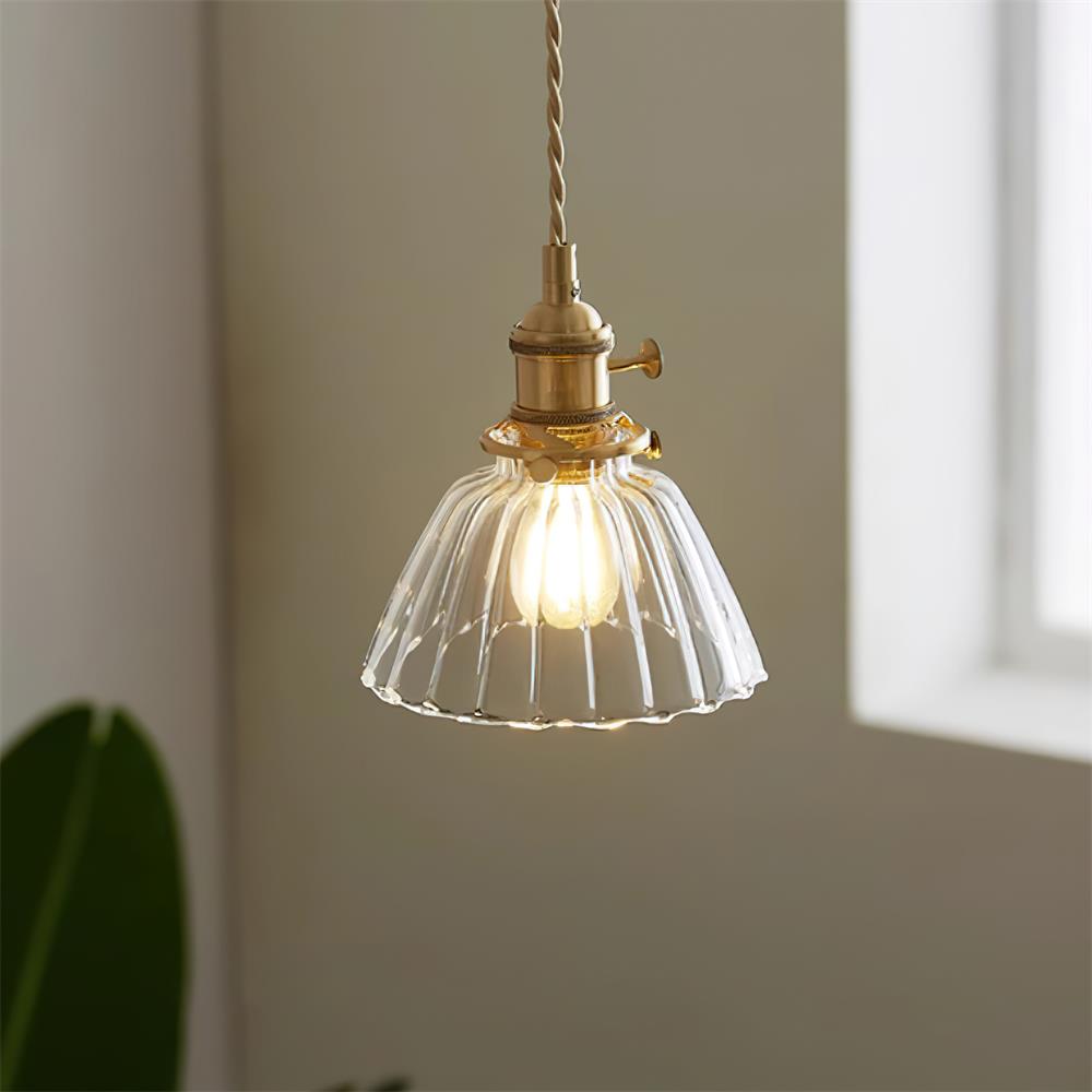Glint pendellampa i klart glas - dimbar, fast anslutning, E26 E27-sockel