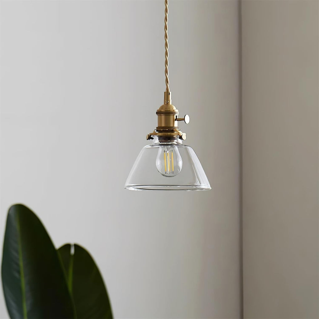 Glint pendellampa i klart glas - dimbar, fast anslutning, E26 E27-sockel