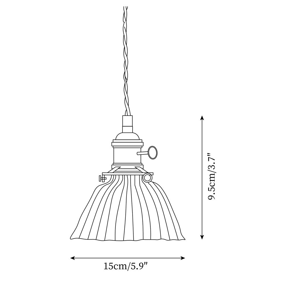 Glint pendellampa i klart glas - dimbar, fast anslutning, E26 E27-sockel