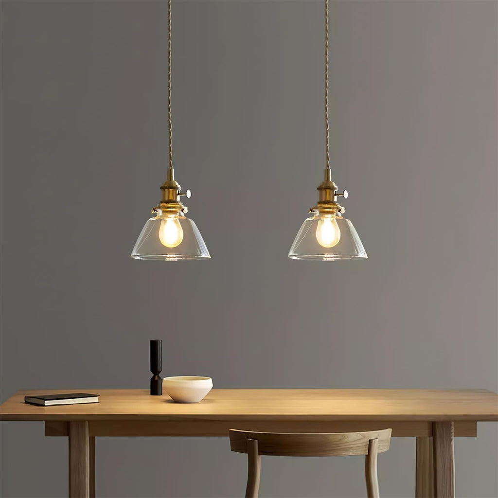 Glint pendellampa i klart glas - dimbar, fast anslutning, E26 E27-sockel