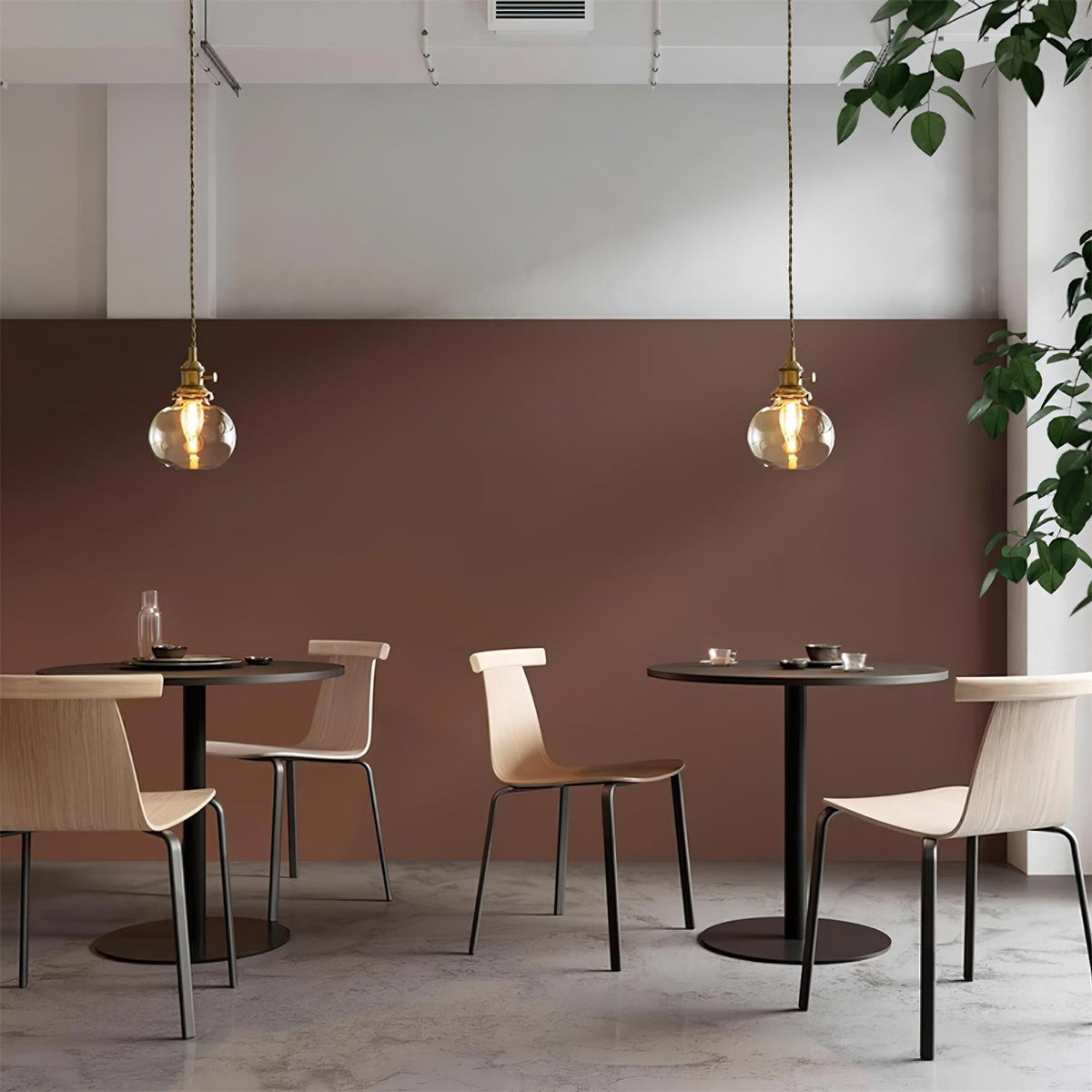 Glint pendellampa i klart glas - dimbar, fast anslutning, E26 E27-sockel