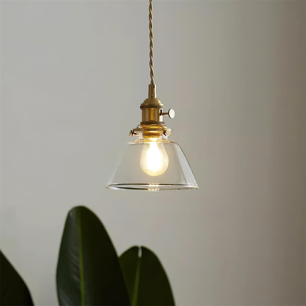Glint pendellampa i klart glas - dimbar, fast anslutning, E26 E27-sockel