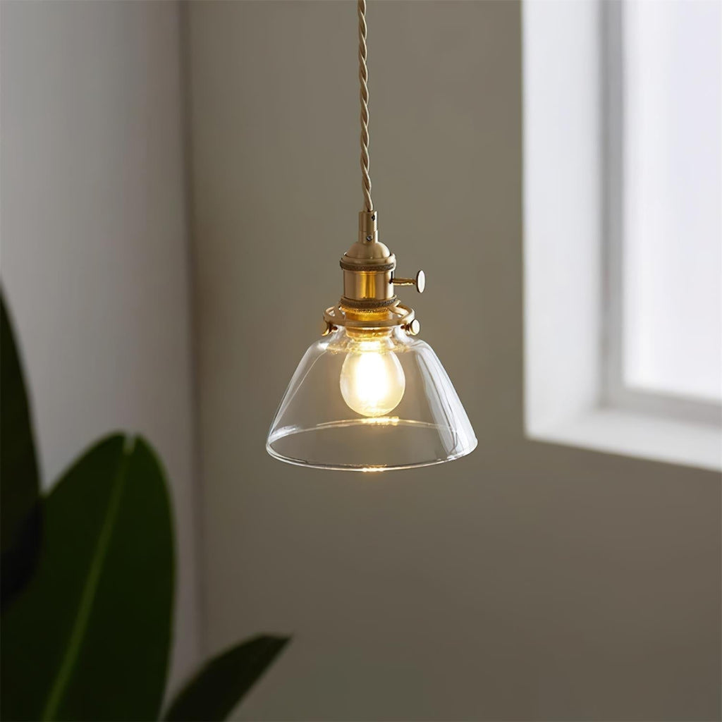 Glint pendellampa i klart glas - dimbar, fast anslutning, E26 E27-sockel