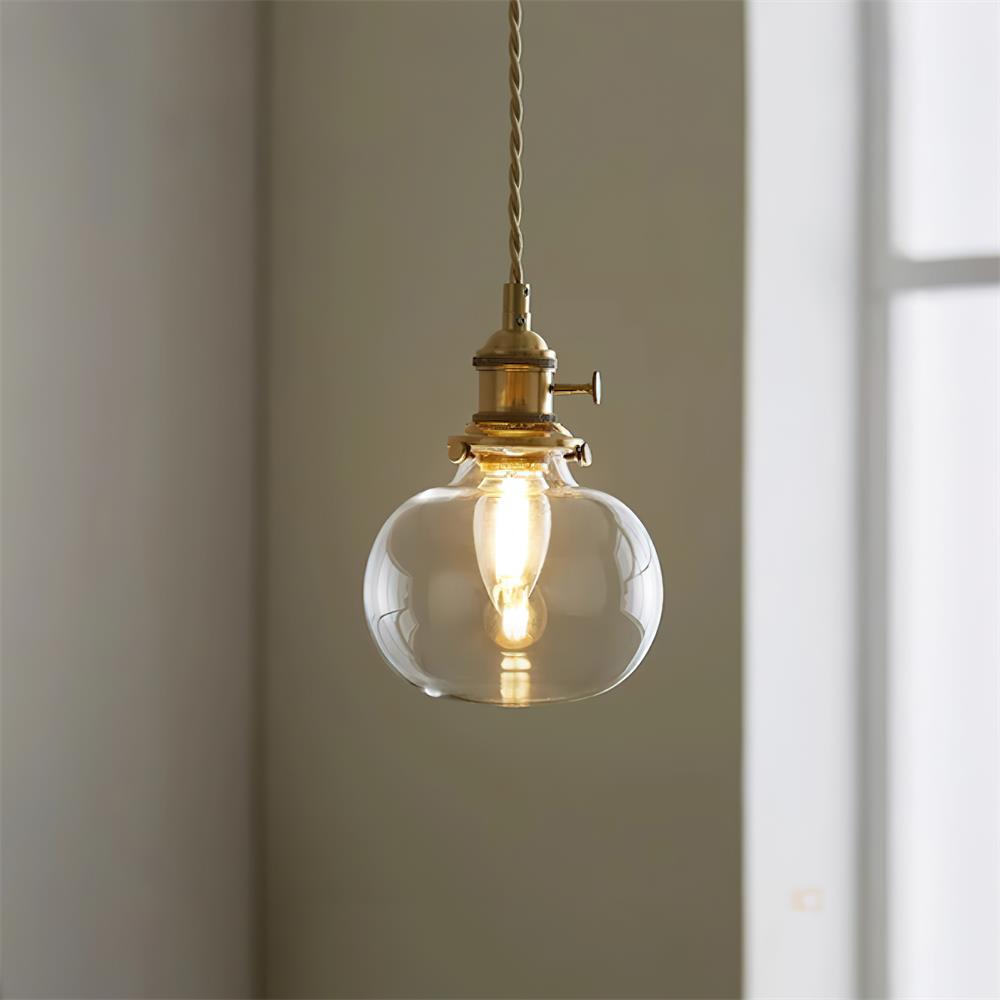 Glint pendellampa i klart glas - dimbar, fast anslutning, E26 E27-sockel