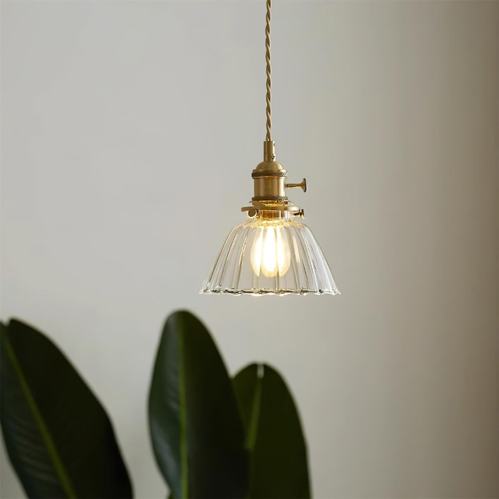 Glint pendellampa i klart glas - dimbar, fast anslutning, E26 E27-sockel