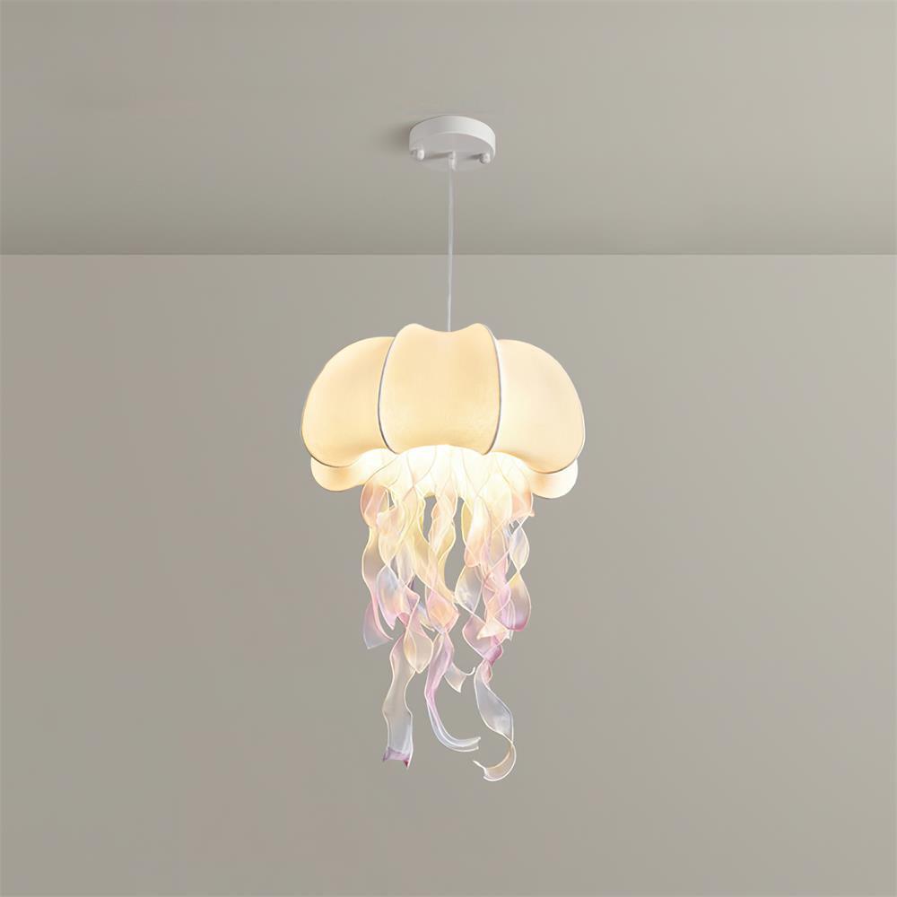 Jellyfish Pendant Light with Iridescent Ribbons - Neutralighting
