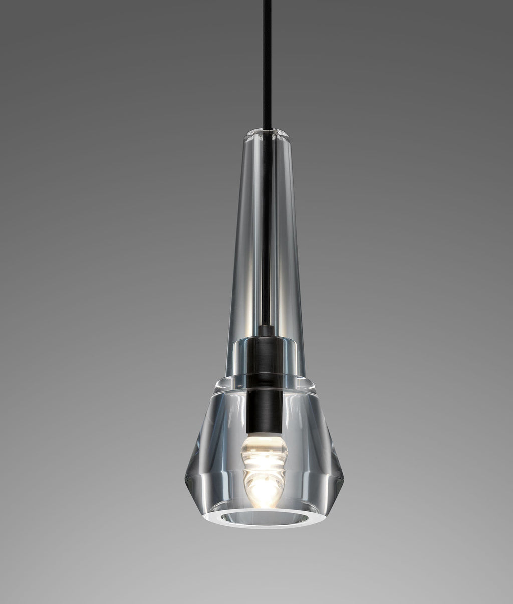 Single Benine - Lampu Gantung LED Kristal K9 dan Tembaga Penuh Pasca Moden