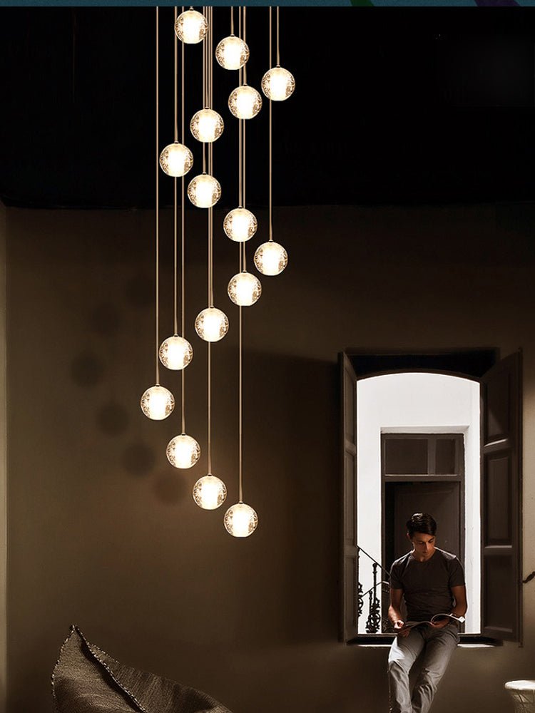 Crystal Bubble Ball Pendant Lamp