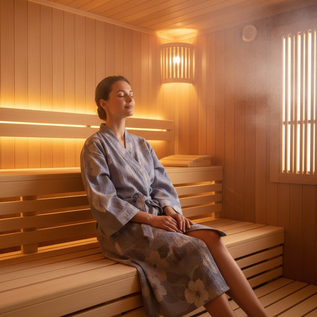 Organický bavlněný kimono župan s prodyšnou gáziovou látkou