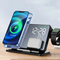 Dock di ricarica wireless rapida 3-in-1 Lumix con sveglia per iPhone, Watch e AirPods