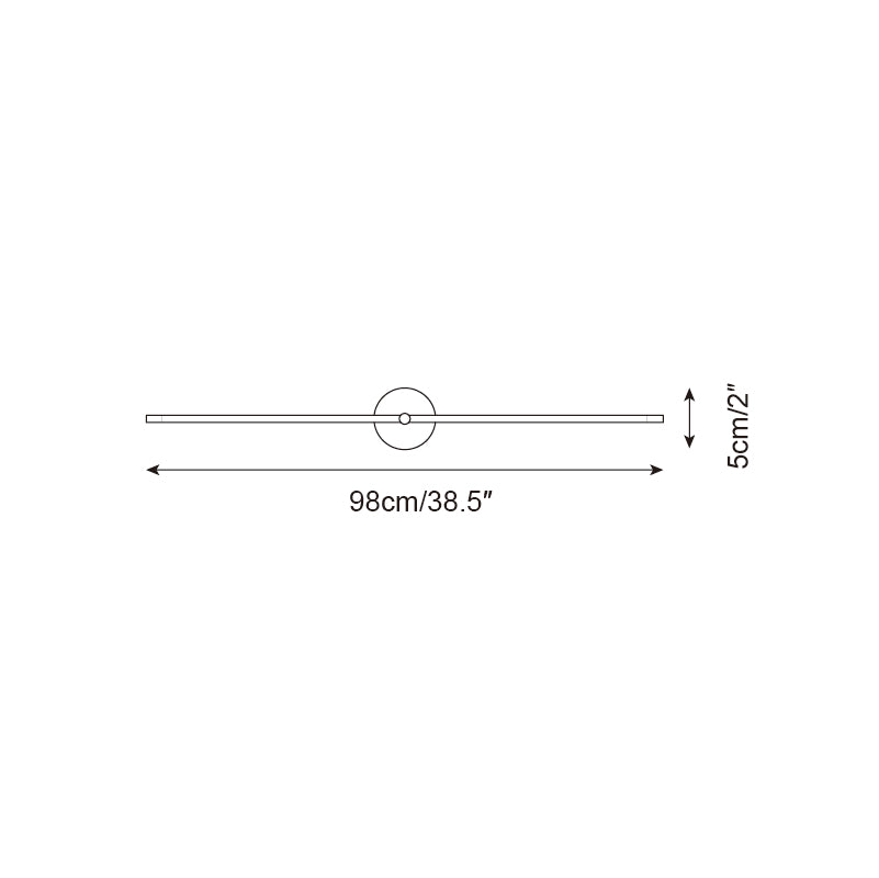 Applique murale linéaire minimaliste - tige LED, métal et aluminium, doré ou noir