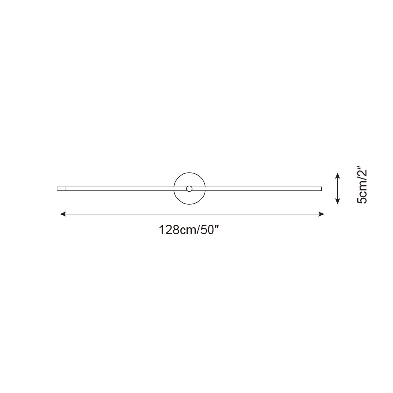 Applique murale linéaire minimaliste - tige LED, métal et aluminium, doré ou noir