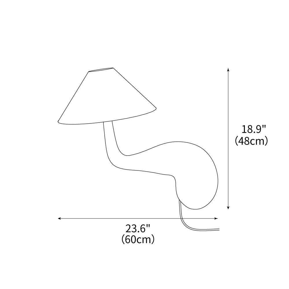 Elegantní dřevěná stolní lampa Aspire — kabel 59", bílé stínidlo, stmívatelná
