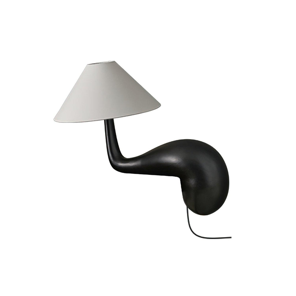 Elegantní dřevěná stolní lampa Aspire — kabel 59", bílé stínidlo, stmívatelná