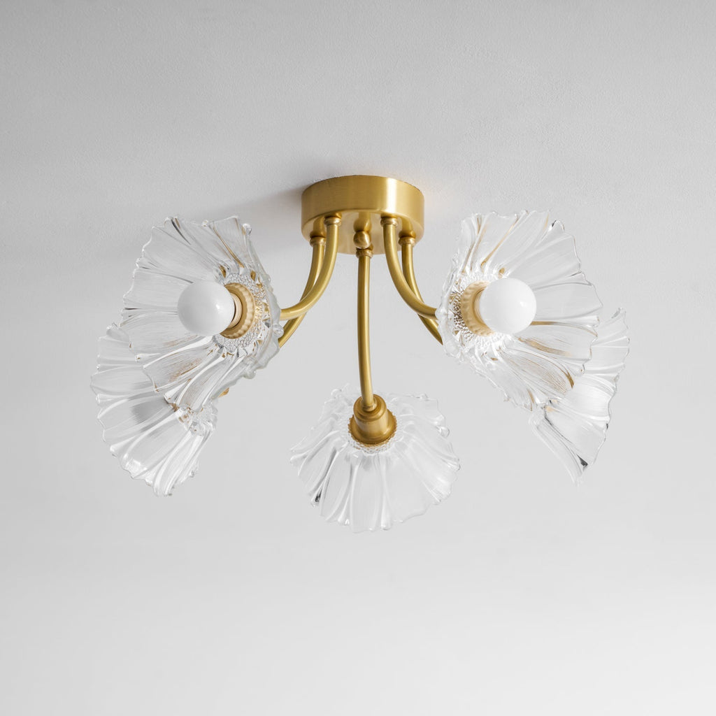 Lampada da soffitto Kalin in vetro a forma di fiore — Design contemporaneo