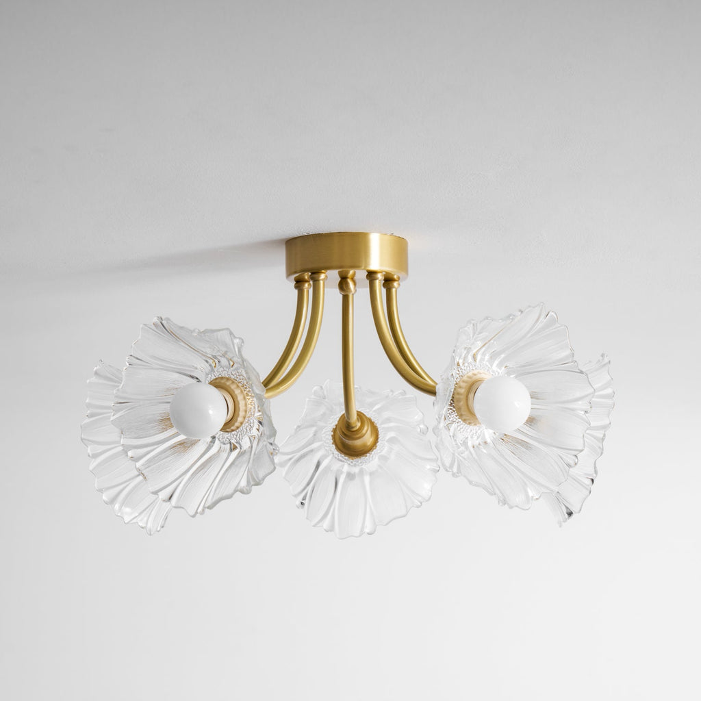 Lampada da soffitto Kalin in vetro a forma di fiore — Design contemporaneo