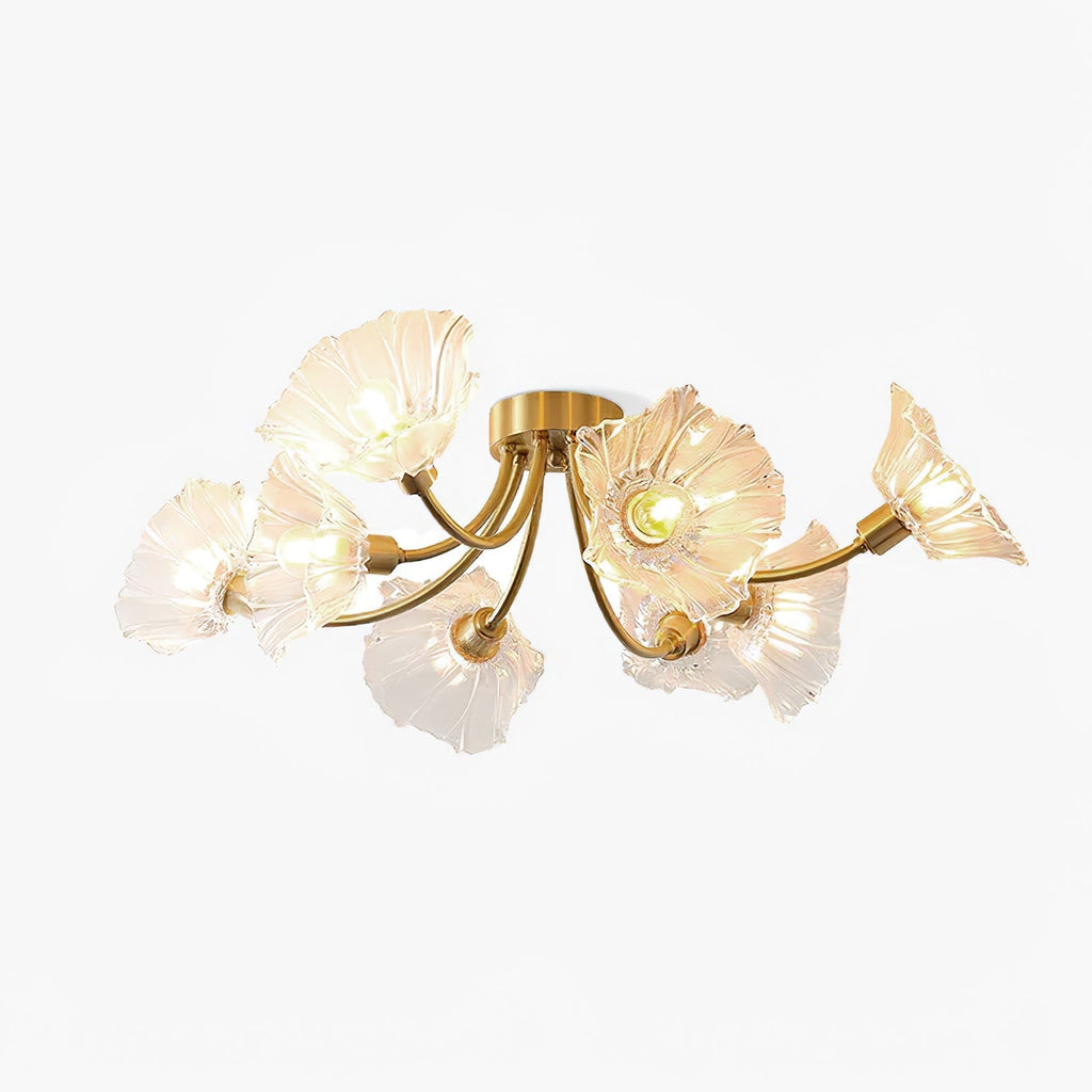 Lampada da soffitto Kalin in vetro a forma di fiore — Design contemporaneo